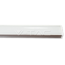 [VSD19986] PERFIL ALUMINIO STD PARA TIRA LED EN SUPERFICIE 2 MTS. - DIFUSOR PLANO OPAL