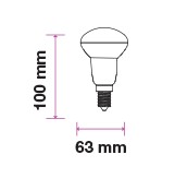 [VSD284] BOMBILLA LED 8W CHIP SAMSUNG E27 R63 POLICARBONATO / BLANCO NATURAL