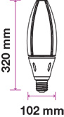 [VSD376] BOMBILLA LED 60W CHIP SAMSUNG E40 FORMA OLIVA 6400K