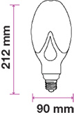 [VSD566] BOMBILLA LED 36W CHIP SAMSUNG E27 ED90 FORMA OLIVA 110 LM/W 3000K