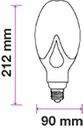 [VSD570] BOMBILLAS LED 36W CHIP SAMSUNG E27 ED90 FORMA OLIVA 110 LM/W 6500K