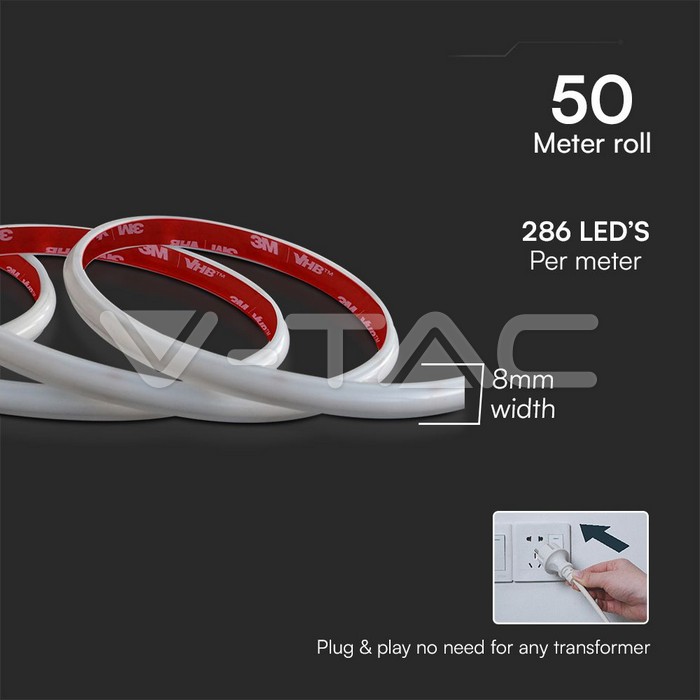 Kit de tiras de luces LED COB 12W 2025 286 3000K 50m/Kit 220V-extra-2.webp