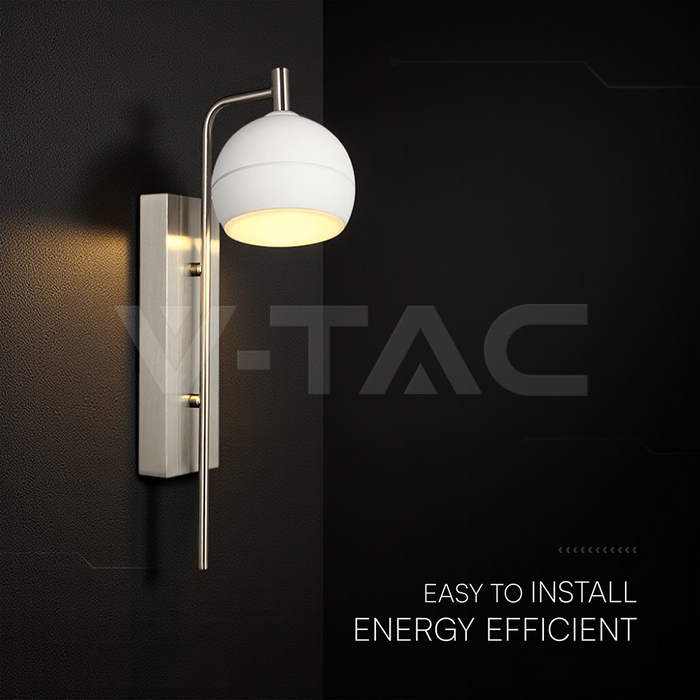 10W LED Lámpara de pared Diseño (L250*W80*H30mm) 3000K Níquel+Blanco-extra-1.webp