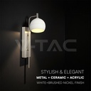 10W LED Lámpara de pared Diseño (L250*W80*H30mm) 3000K Níquel+Blanco-extra-2.webp