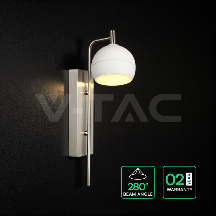 10W LED Lámpara de pared Diseño (L250*W80*H30mm) 3000K Níquel+Blanco-extra-3.webp