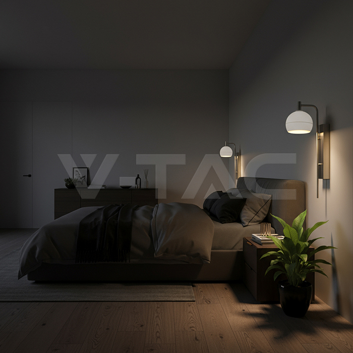 10W LED Lámpara de pared Diseño (L250*W80*H30mm) 3000K Níquel+Blanco-extra-6.webp