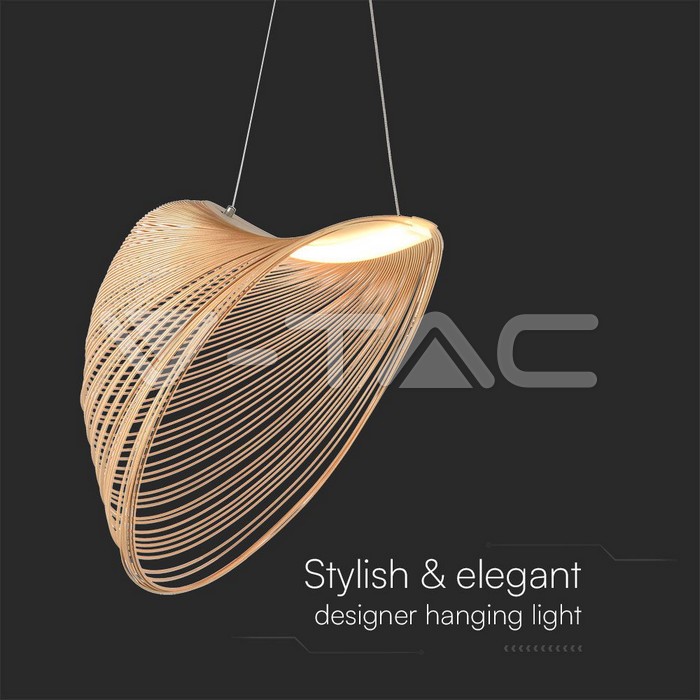 Lámpara Colgante LED de Diseño 10W Madera 3000K D600-extra-1.webp