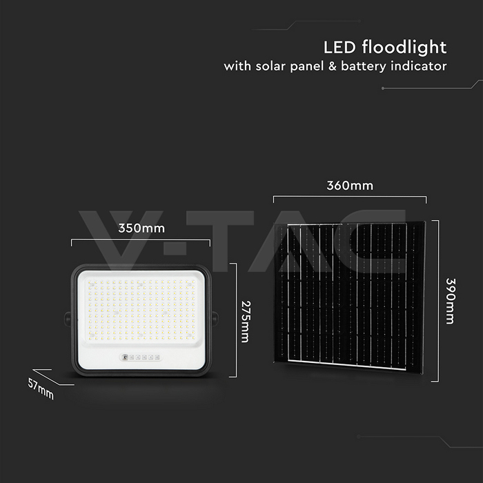 400W Proyector LED Solar 2000K-8000K Cuerpo Negro Indicador de batería-extra-10.webp