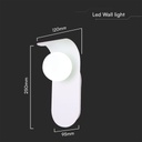 [VS46816] V-TAC Aplique de pared con conexión para focos G9*1 (máx. 5W) en metal y cristal, color negro IP20