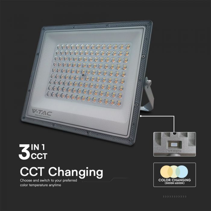 Proyector LED 100W cuerpo gris 8150Lm 3 en 1 CCT