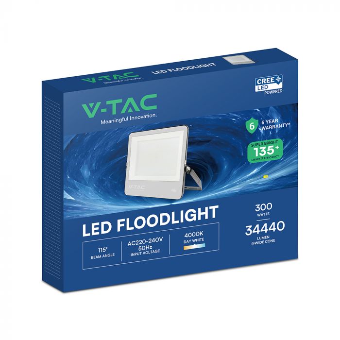VT-44003 300W Proyector LED Chip Cree Cable de 1 m 4000K Cuerpo negro 135 lm/w 6 años de garantía IP65-extra-4.webp