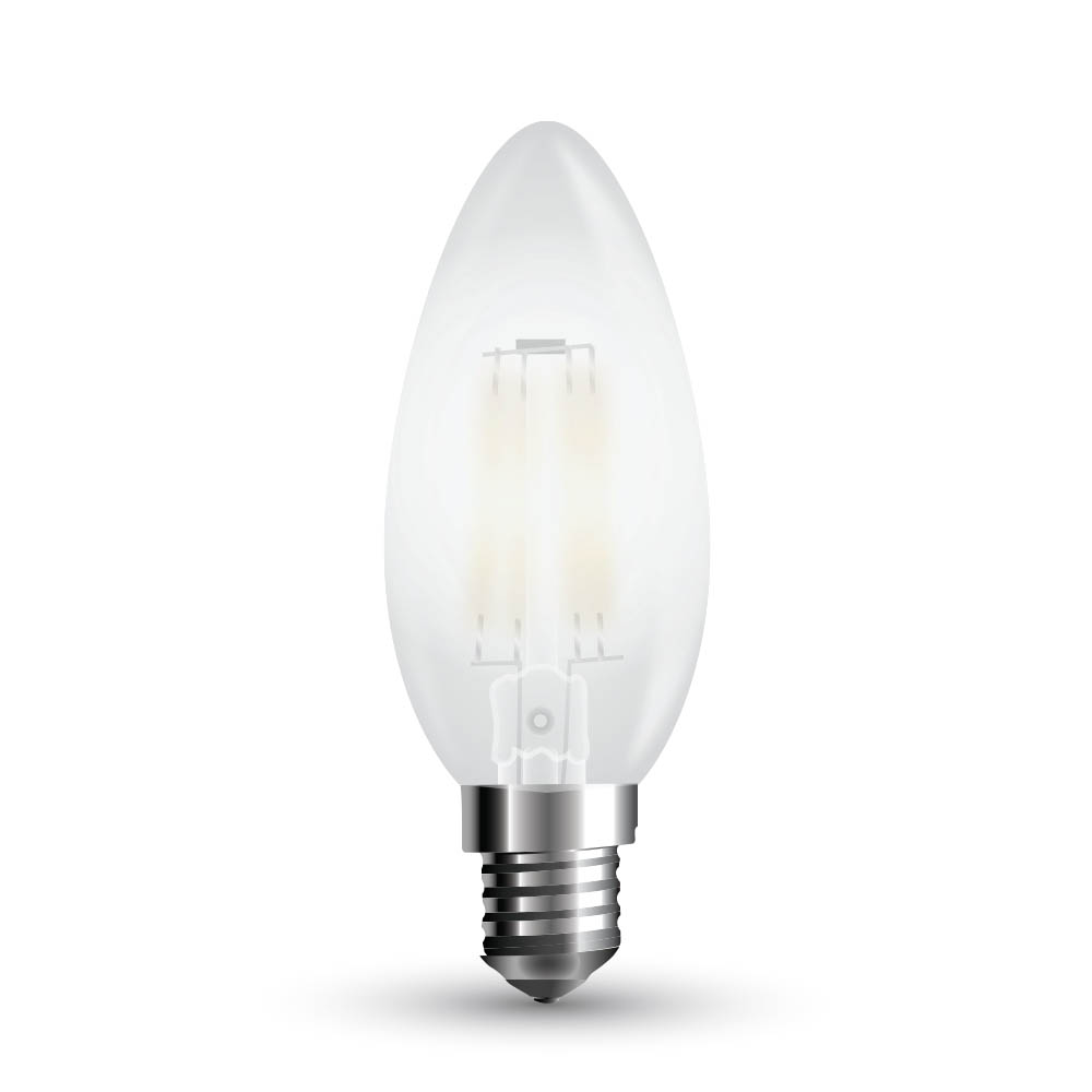 [VS14352] BOMBILLA LED E14 REGULABLE FILAMENTO VELA FROST COVER 4W 2700K