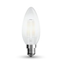 [VS14352] BOMBILLA LED E14 REGULABLE FILAMENTO VELA FROST COVER 4W 2700K