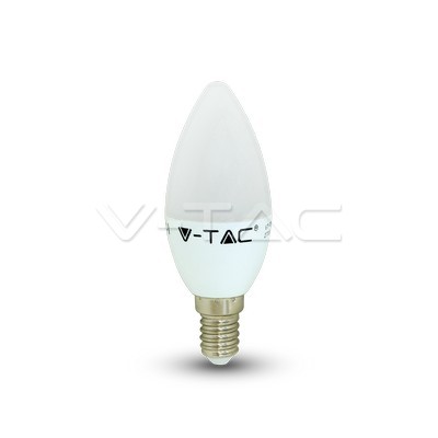 [VS14392] BOMBILLA LED E14 VELA 3W TAPA BLANCA 200° 3000K