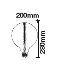 [VSD14924] BOMBILLA LED 8W FILAMENTO E27 G200 DIMABLE 2000K