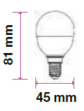 [VSD14978] BOMBILLA LED 5.5W E14 P45 CRI 95+ 4000K