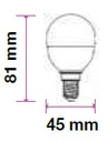 [VSD14978] BOMBILLA LED 5.5W E14 P45 CRI 95+ 4000K