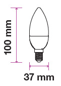 [VSD14988] BOMBILLA LED 5.5W E14 C37 VELA CRI95+ 2700K 