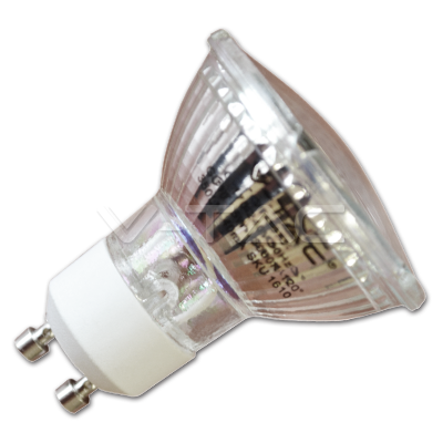 [VSD3302] BOMBILLA LED 5W GU10 CRISTAL CON LENTE 3000K