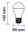 [VSD5420] BOMBILLA LED 20W E27 A80 POLICARBONATO 3000K