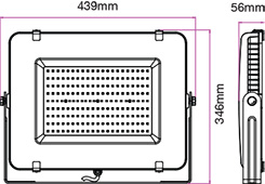 [VSD836] PROYECTOR LED 200W SMD CHIP SAMSUNG CUERPO NEGRO 4000K