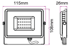 [VS854] PROYECTOR LED 10W SMD CHIP SAMSUNG CUERPO BLANCO 3000K
