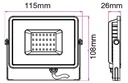 [VS854] PROYECTOR LED 10W SMD CHIP SAMSUNG CUERPO BLANCO 3000K