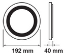 [VS9788] PANEL DOWNLIGHT 12W+3W LED PARA MONTAJE EXTERIOR REDONDO EMC+CR80 BLANCO NATURAL