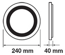 [VS9794] PANEL DOWNLIGHT LED 18W+3W EMC+CR80 PARA MONTAJE EXTERIOR REDONDO BLANCO NATURAL