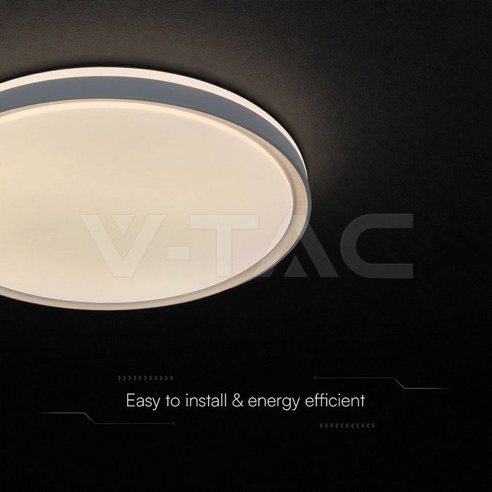 Plafón de diseño LED 30W/60W/30W Control remoto 3en1 Regulable Gris-extra-1.webp