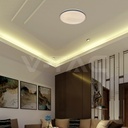Plafón de diseño LED 30W/60W/30W Control remoto 3en1 Regulable Gris-extra-7.webp