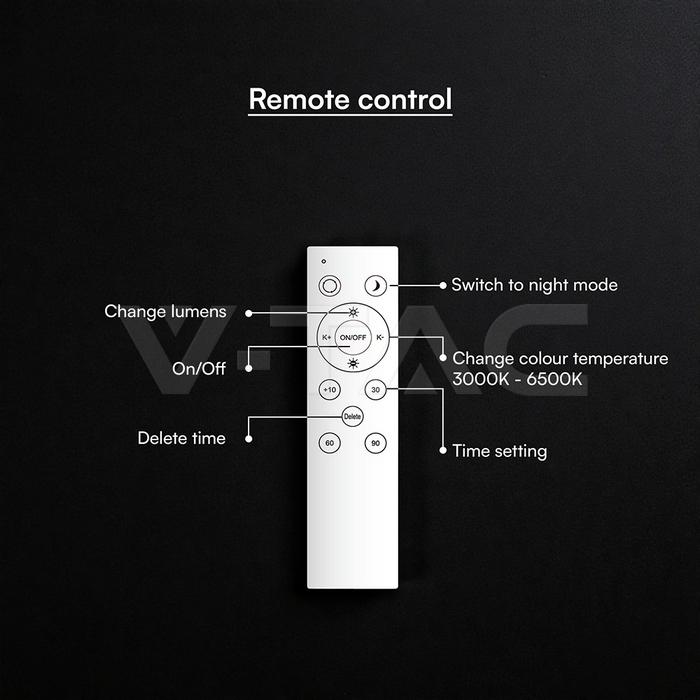 Plafón de diseño LED 30W/60W/30W Control remoto 3en1 Regulable Marrón-extra-5.webp