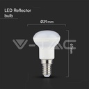 Bombilla LED SAMSUNG Chip 2,9W E14 R39 Plástico 4000K-extra-4.webp