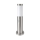 [VQ22689641] BALIZA DE JARDÍN DE ACERO INOXIDABLE E27 45CM PIR SENSOR SATÉN-NÍQUEL IP44