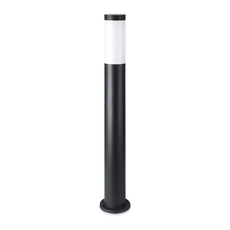 [VQ22689781] BALIZA DE JARDÍN DE ACERO INOXIDABLE E27 80 CM CUERPO NEGRO IP44