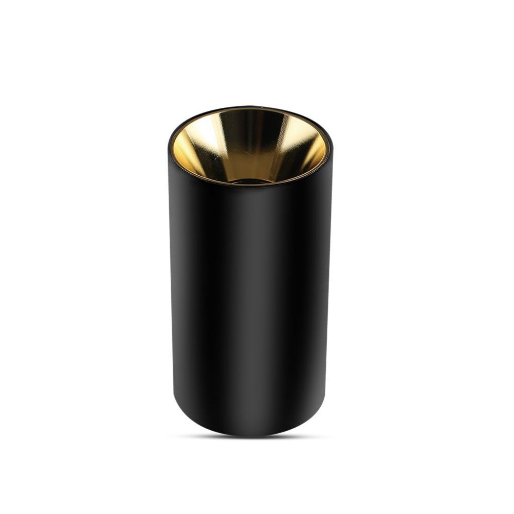 [VQ22689961] APLIQUE DE TECHO PARA GU10 REDONDO NEGRO + ORO