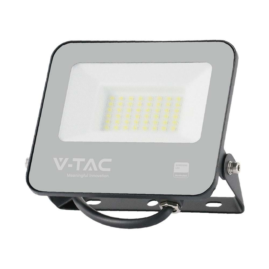 [VQ22698911] PROYECTOR LED V-TAC 30W CHIP SAMSUNG SMD 5550LM COLOR NEGRO IP65 6500K