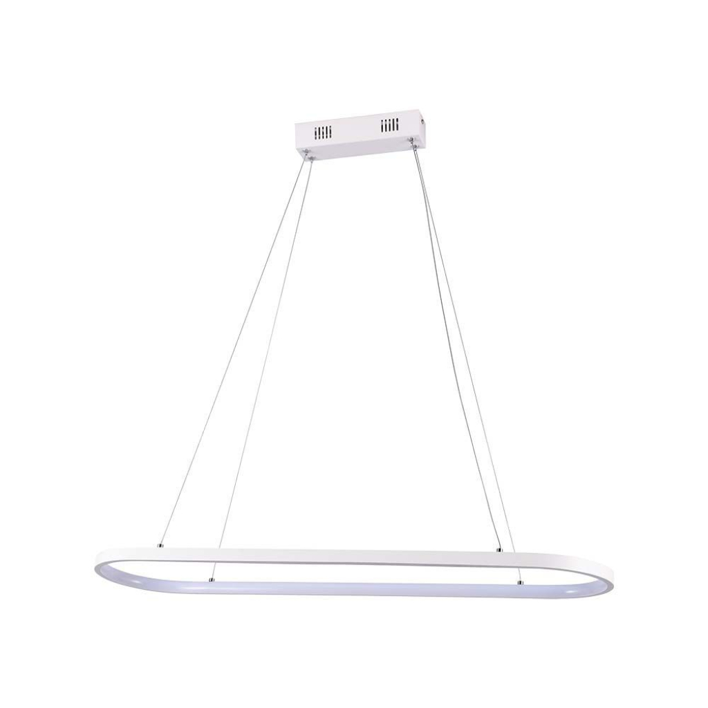 [VQ226100561] LÁMPARA COLGANTE LED 24W (80*20*100CM) CUERPO BLANCO 3000K