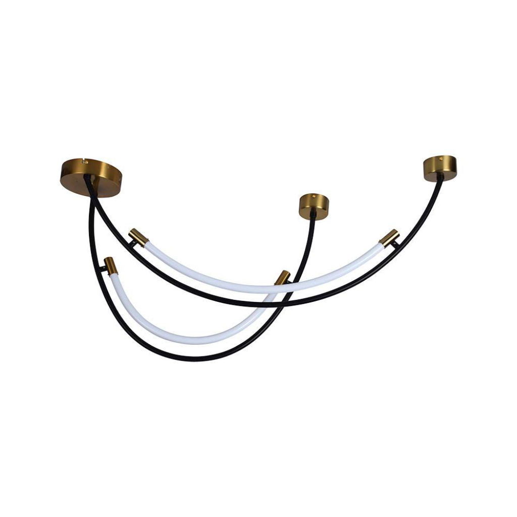 [VQ226100571] LÁMPARA DE TECHO LED 20W COLGANTE DE DISEÑO NEGRO+LATÓN 4000K
