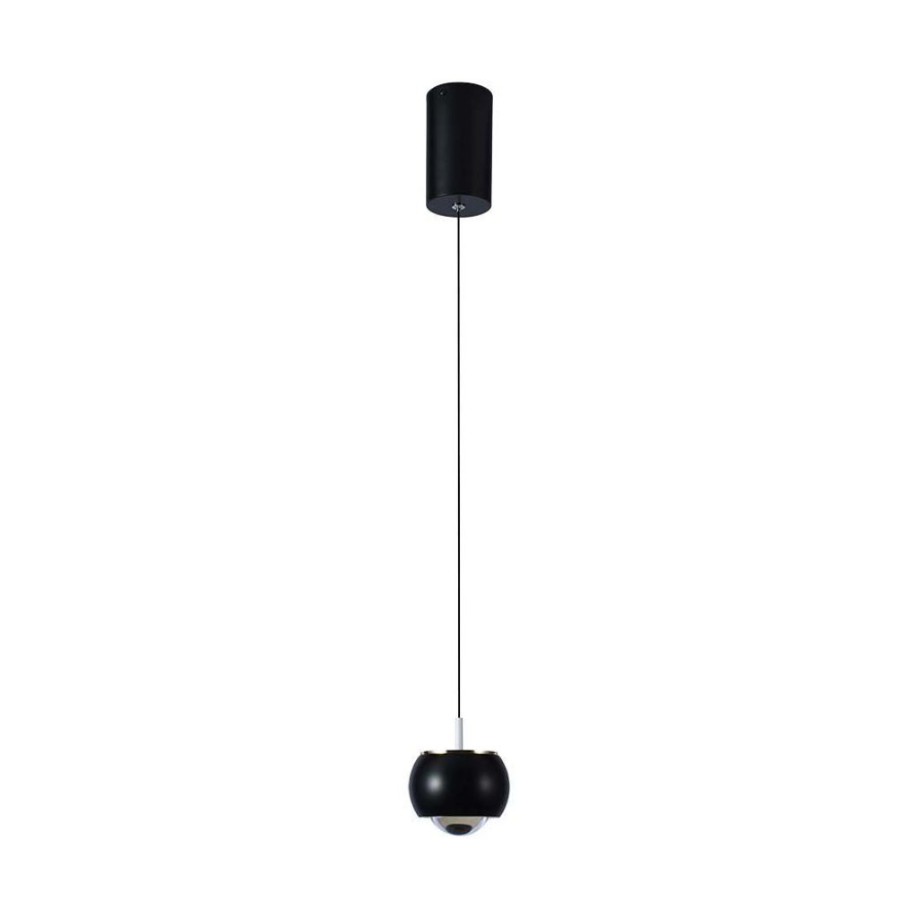 [VQ226100771] LÁMPARA COLGANTE LED 9W DE DISEÑO (10*10*100CM) NEGRA 4000K