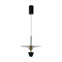 [VQ226100851] LÁMPARA COLGANTE LED DE DISEÑO 9W (30*320*100CM) CUERPO NEGRO + DORADO 3000K