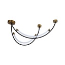[VQ226100871] LÁMPARA COLGANTE LED 20W DE DISEÑO NEGRO+LATÓN 3000K