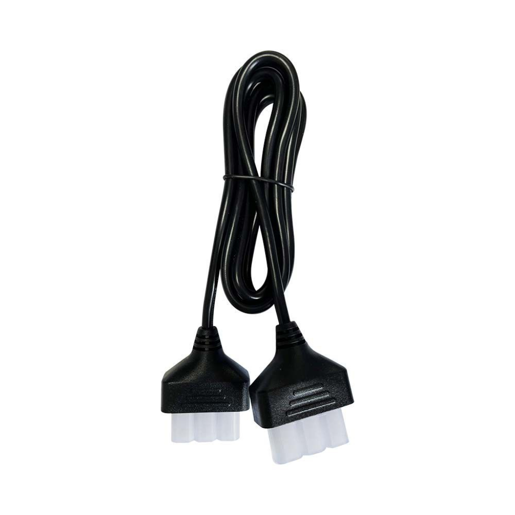[VQ226101811] CABLE DE ALIMENTACIÓN CON 2 ENCHUFES NEGRO PARA ILUMINACIÓN LINEAL LED 2M 3X0 75MM²