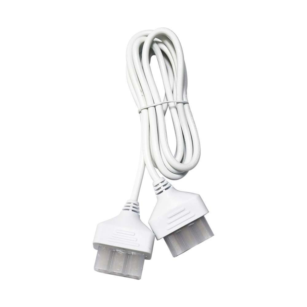 [VQ226101821] CABLE DE ALIMENTACIÓN CON 2 ENCHUFES BLANCO PARA ILUMINACIÓN LINEAL 2M 3X0 75MM²
