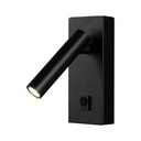 [VQ226102871] APLIQUE CON FOCO LED 2W DE PARED CUADRADO CON INTERRUPTOR CUERPO NEGRO 4000K