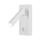 [VQ226102881] APLIQUE CON FOCO LED DE PARED 2W CUADRADO CON INTERRUPTOR CUERPO BLANCO 3000K