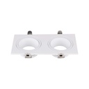 [VQ226102981] ARO DOBLE PARA GU10 CABEZALES HIERRO+POLICARBONATO CUERPO BLANCO