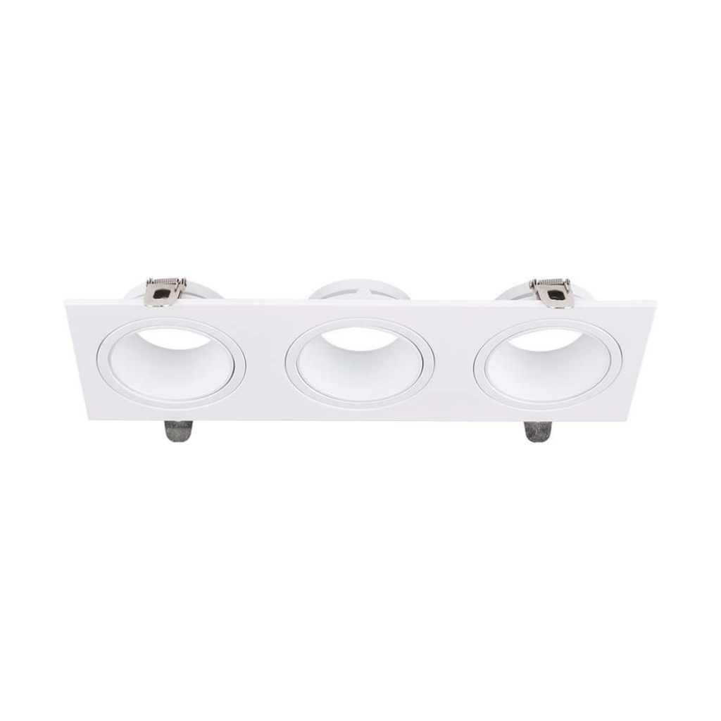 [VQ226102991] ARO TRIPLE GU10 3 'FITTING' HIERRO+POLICARBONATO CUERPO BLANCO