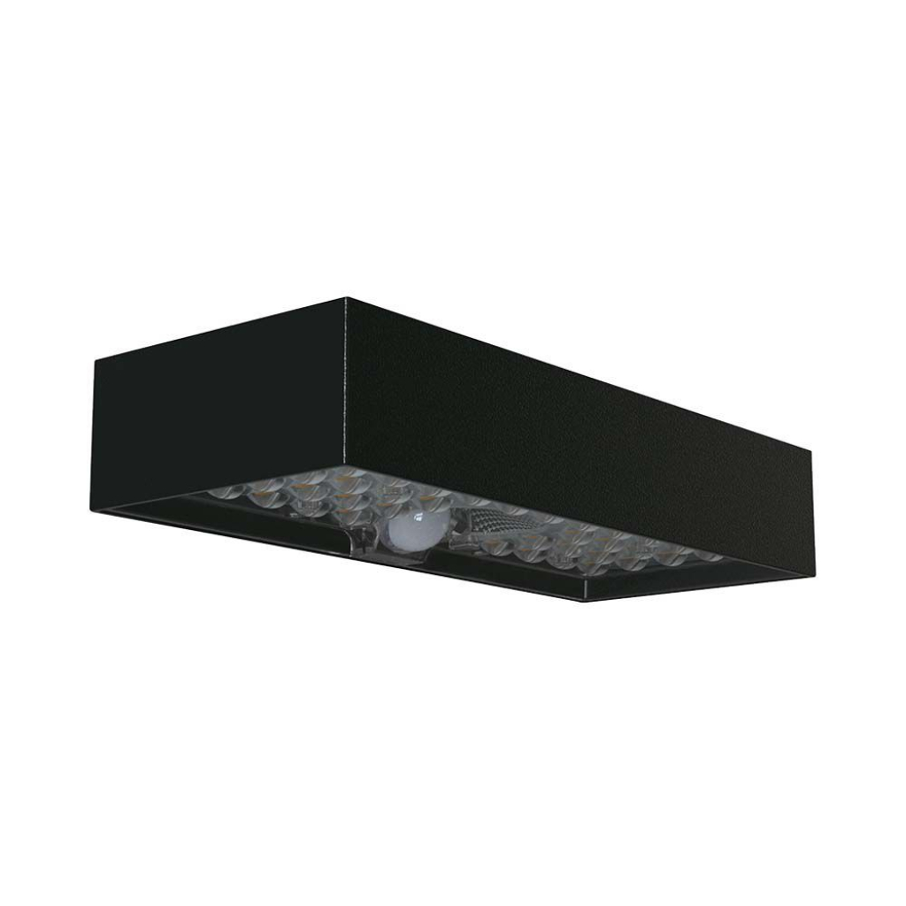 [VQ226103071] APLIQUE PARED SOLAR LED 6W BATERÍA DE LITIO CUERPO NEGRO 4000K