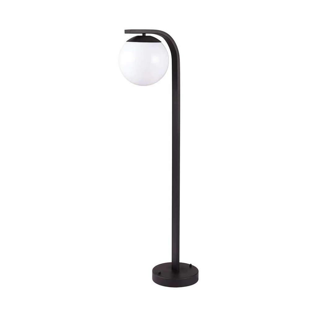 [VQ226104211] PORTALÁMPARAS DE POSTE E27 OPAL POLICARBONATO CUERPO NEGRO MATE